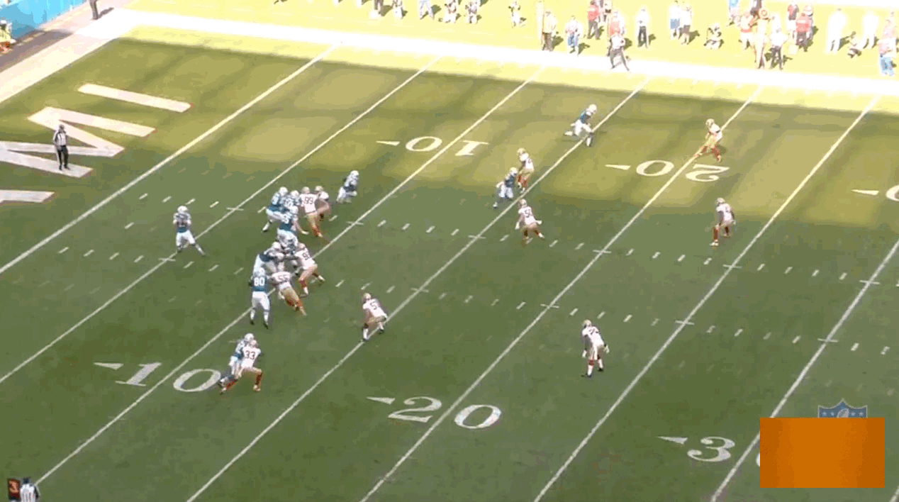 Tannehill bomb presnap recog Parker SF